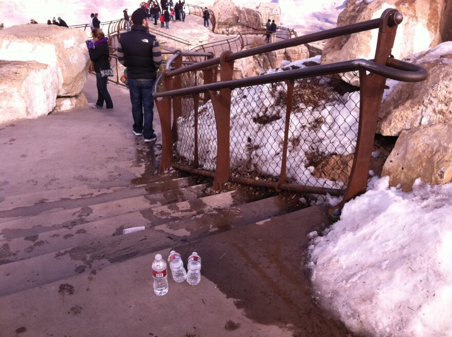 Disposable water bottles make up about 30 percent of the total waste stream at the Grand Canyon, according to the park.