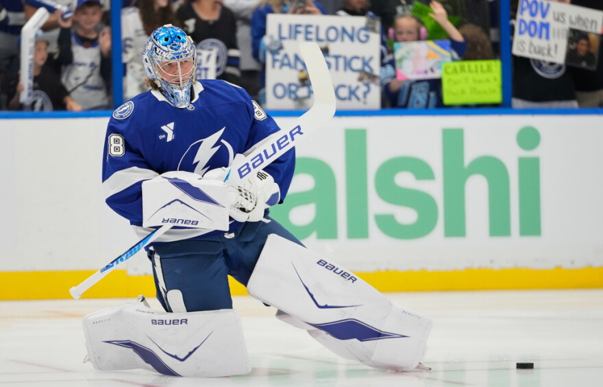 Two-time Vezina winner Vasilevskiy put up a .911 save percentage last season that was 15 points ahead of the league average. But even he admits at age 32 that he needs to stay fresh for the playoffs.