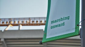 Signage near Notre Dame Stadium.