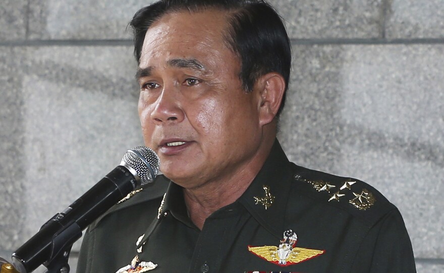 Thailand's army chief Gen. Prayuth Chan-Ocha declared martial law at a news conference in Bangkok on Tuesday. The military said Thursday that it was taking power.