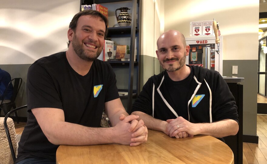 Ben Kusin (left) and Ariel Horn are co-founders of a new gaming-themed TV network called VENN. They plan to launch the Videogame Entertainment and News Network in August. Horn says they were inspired by MTV from the 1990's, which used music as a lens into pop culture. The want to use gaming to do the same.