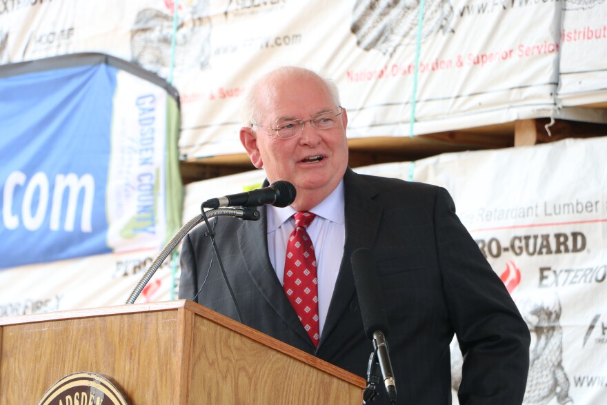 Democratic State Senator Bill Montford, shown here at a press conference in Gadsden County this week, is among those who want to see a statewide database of substitute teachers instituted in Florida. 