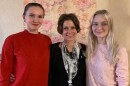 Illinois State University professor Karen Dennis stands with two students of Vladimir State University who also served as interpreters when she taught there in early 2020.