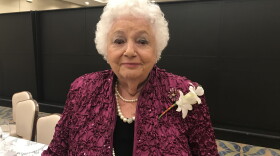 Rita Hilton, 92, accepted the Elie Wiesel Award from the U.S. Holocaust Memorial Museum on behalf of all survivors in South Florida Tuesday night.