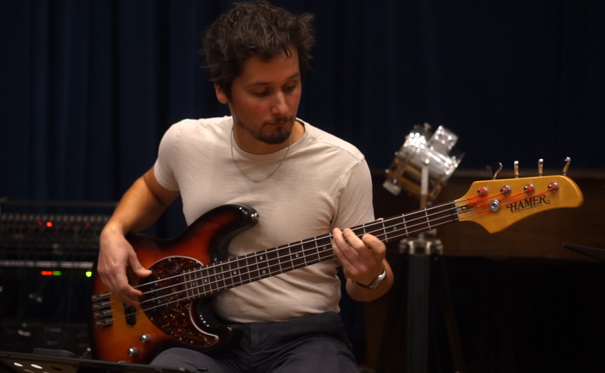 Mich Shirey & The Nightwatch performing live in WNIJ's Studio A