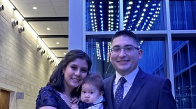 Dr. Cristian Medina, pictured with his wife Diana and their children Mikhail and Yeshua.