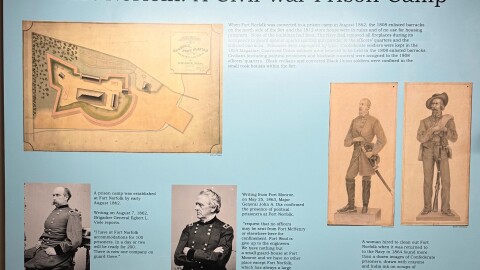 One of the displays in Historic Fort Norfolk's latest exhibition, 'Fort Norfolk Civil War Prison Camp.'