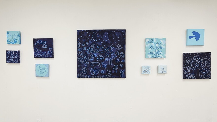 Installation view of “Resquache" by Maria Maria Vasquez Boyd.