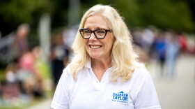 Democratic congressional candidate Shannon Taylor participates in the 30th annual Glen Allen Day parade on Saturday, Sept. 19, 2026, in Glen Allen, Va.