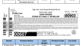 Frozen burrito recall announced.