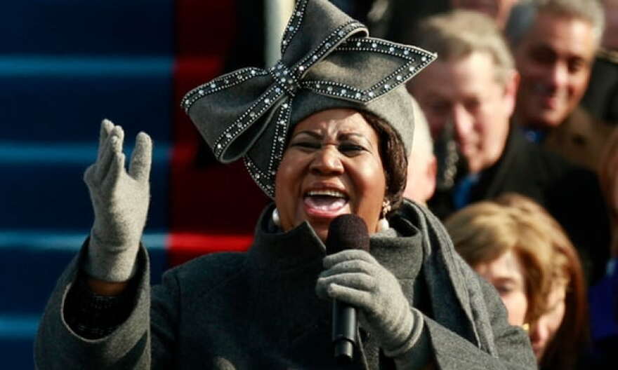 Aretha Franklin at President Barack Obama's Inauguration, January 20, 2009