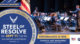 The United States Air Force Band of the West Steel of Resolve will perform Friday, September 11th at 7:00 p.m at the University of Louisiana Monroe Brown Auditorium.
