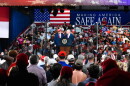 President Trump invited Senate candidate Michael Whatley back up to the stage during his remarks.