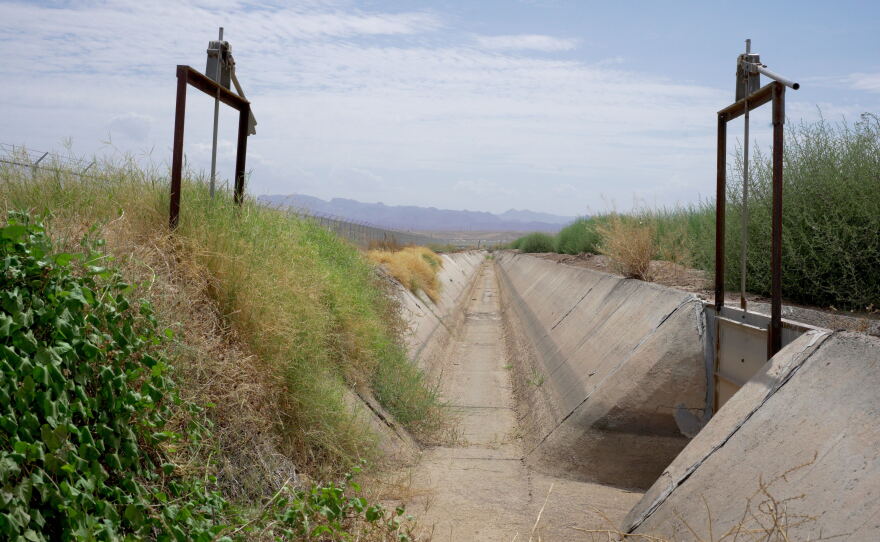 Colorado River water is seen on the Fort Mojave Indian Tribe Reservation.