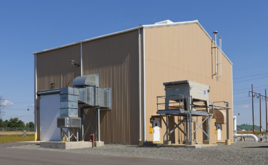 A reference image of the proposed compressor station, based one that is similarly sized.