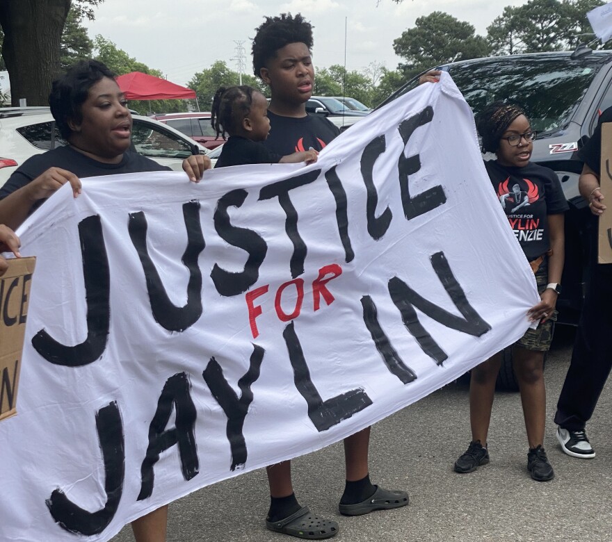  Friends and family participate in a June 10 rally for Jaylin McKenzie.