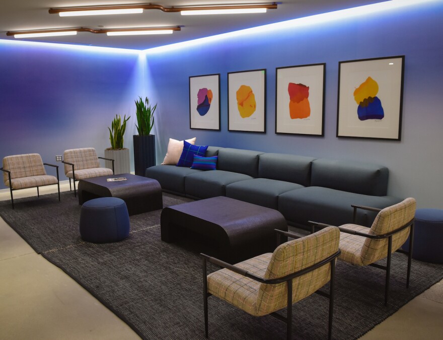 Co-work lounge at Fort Wayne's Electric Works