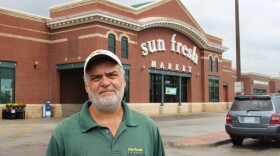 Terry Chester, 53, makes $9.85 an hour as a bagger at Sun Fresh. When he started there five years ago, he was making minimum wage.