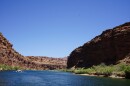 Tourists boating down the Colorado River in May 2026.