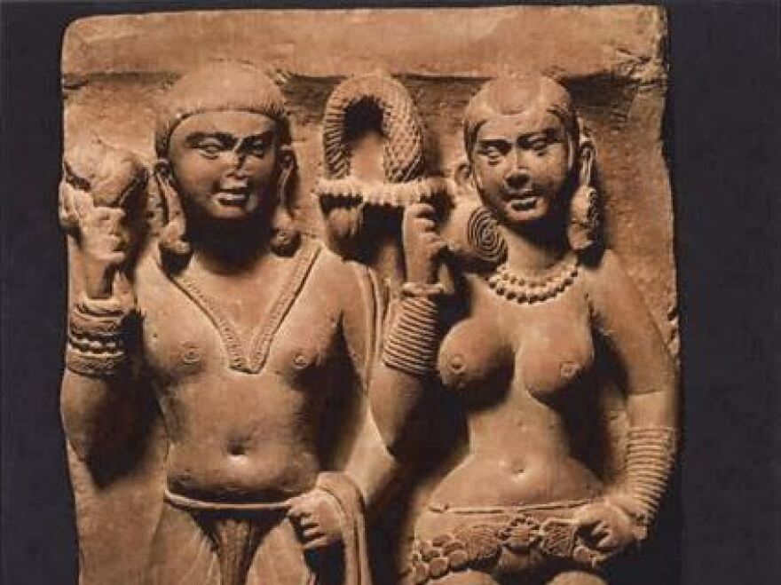 A looted red sandstone relief from India, dated between the first and second century, that was purchased by Nancy Wiener's mother, Doris, in 2002 and consigned to Christie's after Doris' death.