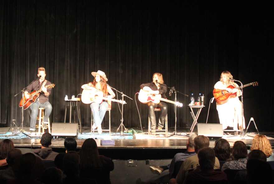 From left, Kelly Neff, Shelly Fairchild, April Cushman and Claire Liparulo perform during 'For the Love of Music Vol. III, An Intimate Evening of Song & Story' on March 26.