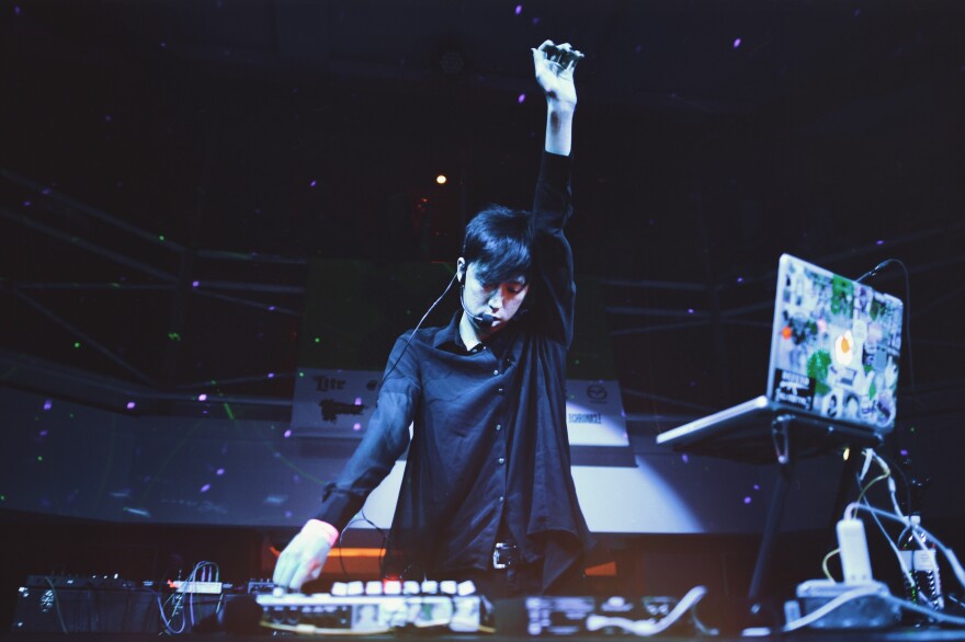 The electronic artist Meishi Smile performs at Highland.