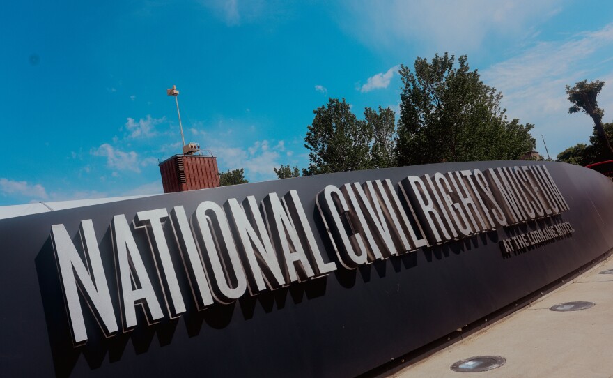 Renovations to the National Civil Rights Museum includes new exterior signage.