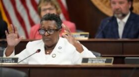 Rep. Karen Camper, D-Memphis, speaks in a House committee meeting during a special session of the state legislature to redraw U.S. Congressional voting maps in Nashville.