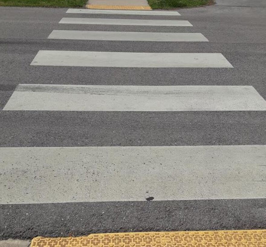 A city crosswalk