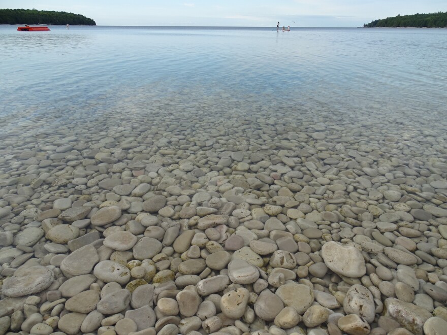 A late summer's afternoon at Schoolhouse Beach on Washington Island.