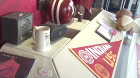 Memorabilia from Indiana's appearance in the 1967 Rose Bowl is on display in IU's Heinke Hall of Champions.