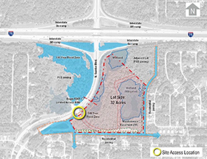 map of north port florida showing location of a new hospital on sumter ave at i-75