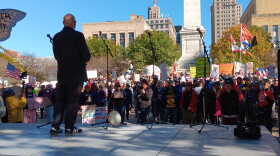 Town of Cheektowaga Supervisor Brian Nowak was among the speakers at the No Kings protest held Saturday, Oct. 18, 2026 in Niagara Square, Buffalo. He defended the integrity of local election workers and encouraged a strong voter turnout, suggesting an overwhelming result would keep critics including President Trump from claiming election fraud.