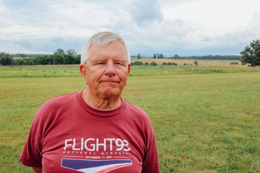 Ed Root stands on the Gettysburg battlefield. Root’s cousin Lorraine Bay was a flight attendant on Flight 93. The hijacked jetliner crashed in Stonycreek Township, Somerset County, during the Sept. 11, 2001, terrorist attacks.