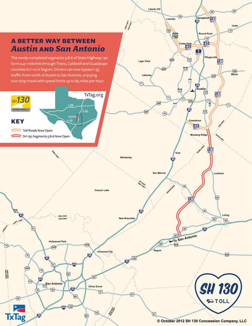 Map Of Toll Roads In Texas The Sh 130 Toll Road Debate: Are Taxpayers Taking Too Much Of The Risk? |  Tpr