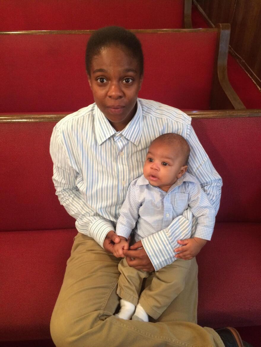 Cherish Blackmon had a lot to teach her mother about her sexual orientation and gender identity. Here she is with her nephew.