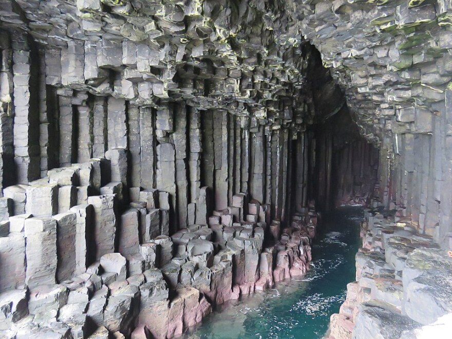Interior of Fingal's Cave, Staffa, Inner Hebrides, Scotland - the inspiration for Felix Mendelssohn's Overture The Hebrides.