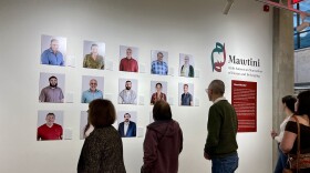 The “Mawtini” exhibit at the Cal Poly Kennedy Library Gallery features the portraits of the 14 narrators included in the project.
