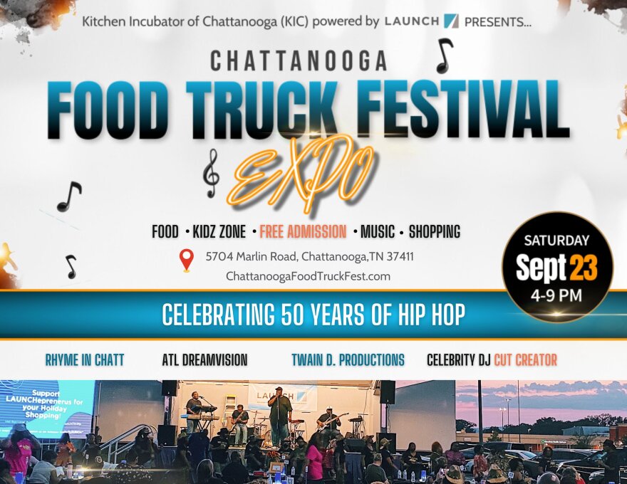 Banner for 2023 Chattanooga Food Truck Festival & Expo.