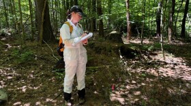 Kristen Ross is a restoration ecologist at Vermont State University and one of the collaborators on a research project to study the connection between managing invasive plants and ticks.