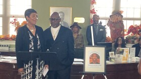 Laurie and Aqil Bey, the parents of Cameron Lamb, attended a ceremony Thursday to mark the archiving of the Eric DeValkenaere legal case in the Black Archives of Mid-America.