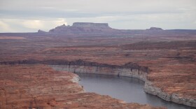Federal forecasters predict that inflows into Lake Powell, the Upper Basin’s largest reservoir, will be just 36% of average. The reservoir, seen here from Wahweap Overlook near Page, Arizona in January 2026, could reach a critical elevation for its infrastructure as soon as this summer.