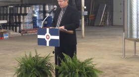 James Taylor, CEO of the John Boner Neighborhood Centers, speaks Thursday, May 19, 2016 at a press conference in the Ash and Elm Cider Co. on Washington Street.