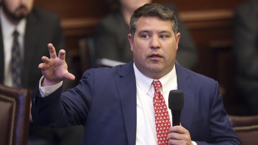 Sen. Travis Hutson, R-St Augustine, speaks in the Florida Legislature on May 18, 2021.