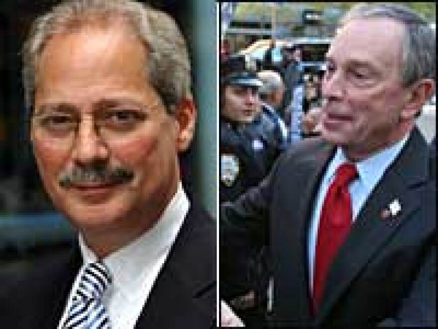 Michael Bloomberg (right) is on track to make it four straight mayoral wins for the GOP in New York, which has never happened before. His Democratic opponent, Fernando Ferrer, insists Bloomberg has neglected the poor.