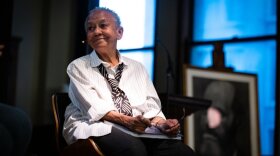 Nikki Giovanni during a 2022 interview with Urban Consulate's Niham Bilal
