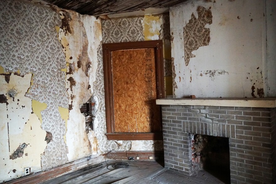 The nearly 130-year-old home, shown here in February, needed serious repairs. Volunteer crews and contractors updated the plumbing, electrical, heating systems to bring the home up to code.