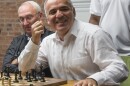 Garry Kasparov, with Rex Sinquefield in the background