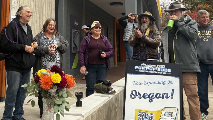Attendees at the unveiling ceremony for the plaque, Nov. 2, 2025.
