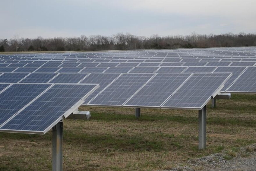 A solar farm in Memphis, Tennessee.